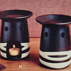 🩵Partylite Black & White African Inspiration Fragrance Warmer
